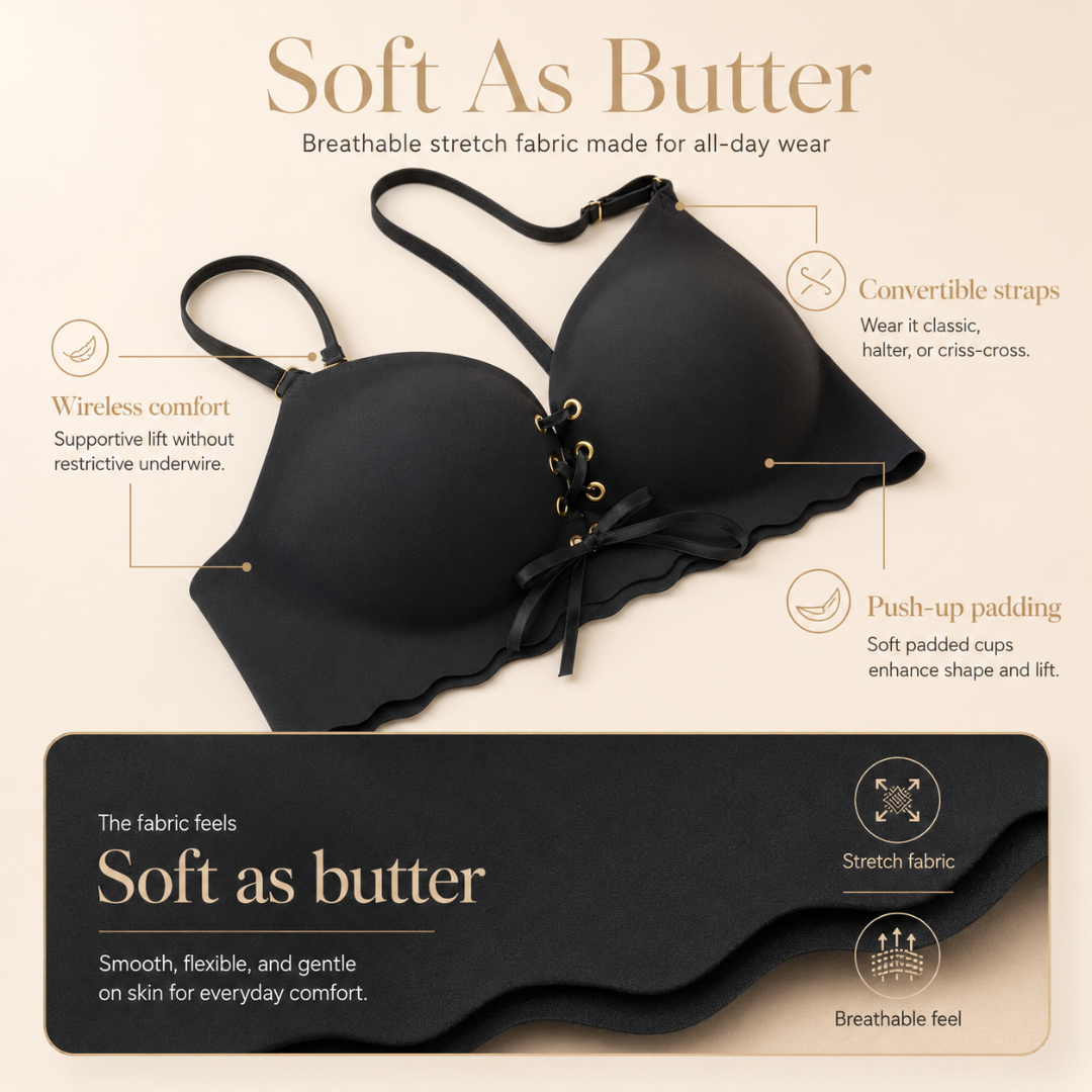 Zaletti™ Drawstring Push Up Bra