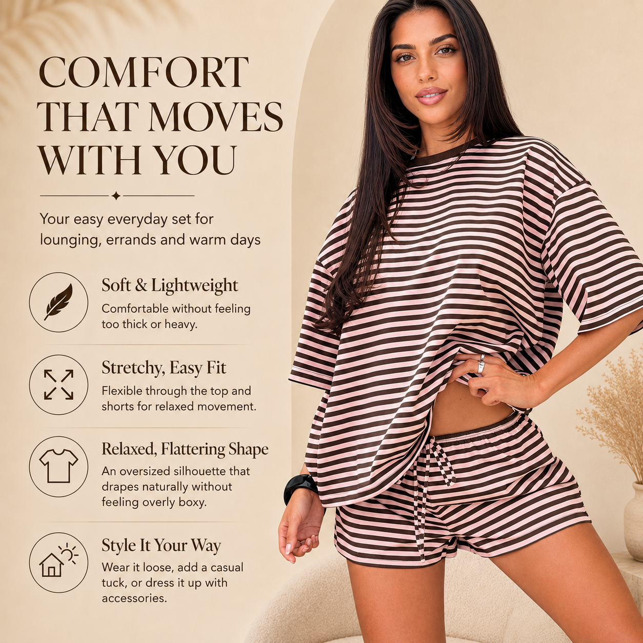 Zaletti™ Striped 2 Piece Set