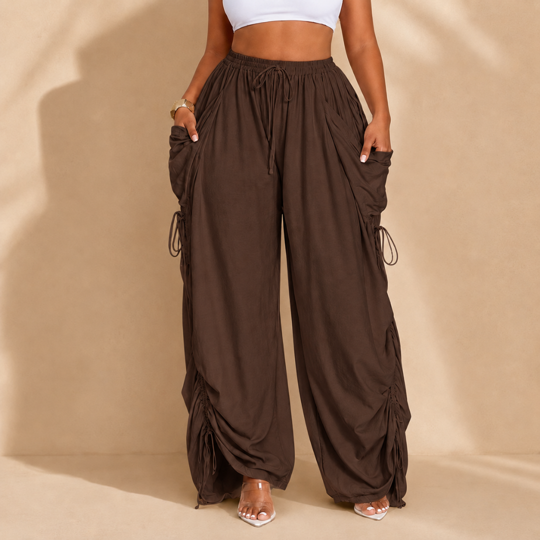 Zaletti™ Wide Leg Drawstring Pants