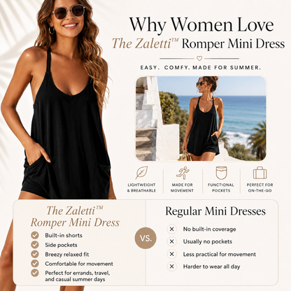 Zaletti™ Romper Mini Dress