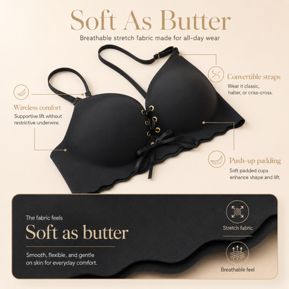Zaletti™ Drawstring Push Up Bra
