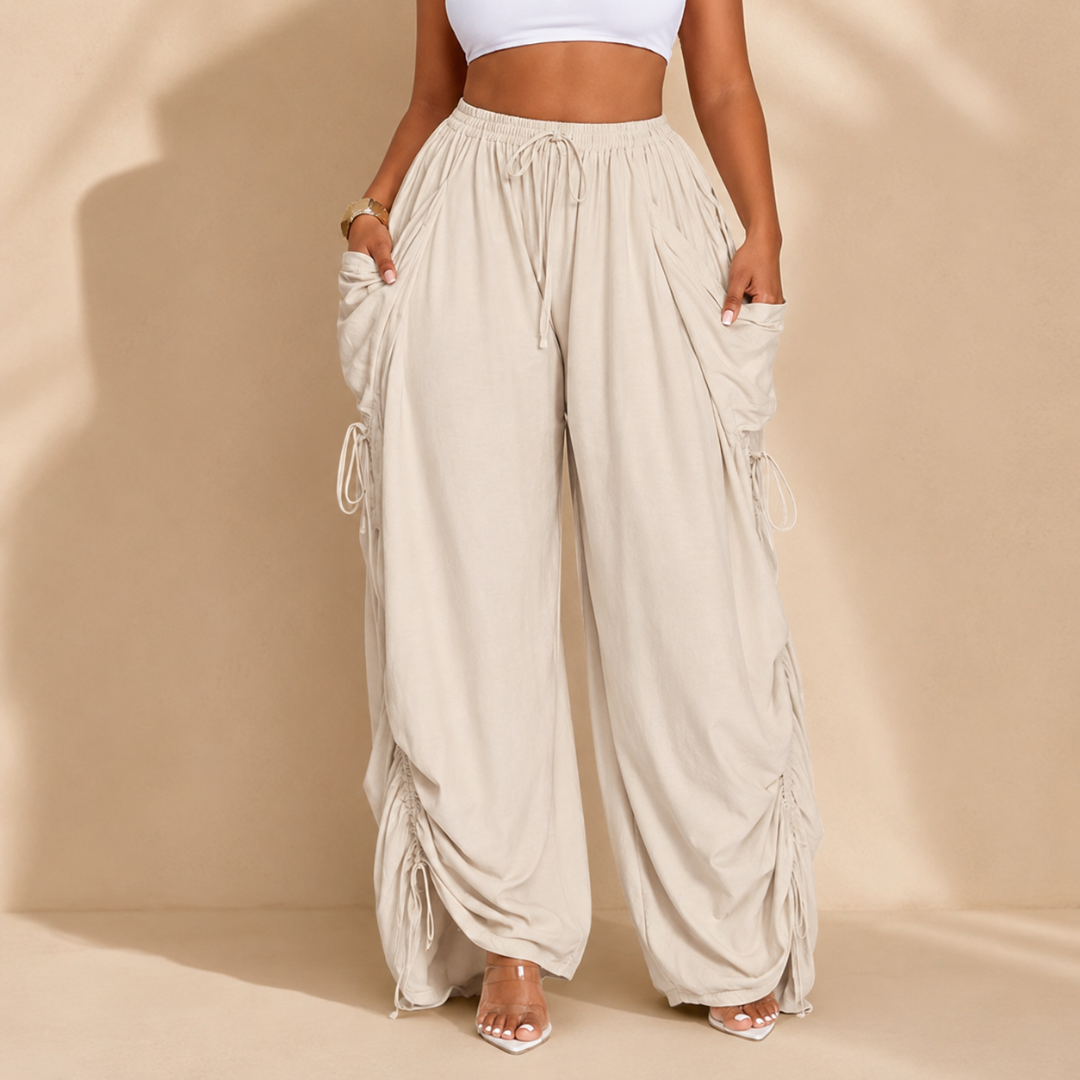 Zaletti™ Wide Leg Drawstring Pants